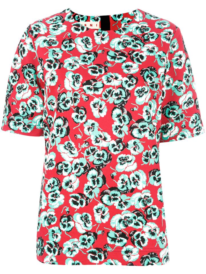 Marni Poetry Flower Blouse - Red