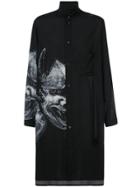 Yohji Yamamoto Printed Longline Shirt - Black
