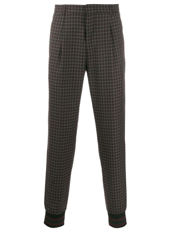 Paul Smith Check Pattern Trousers - Red
