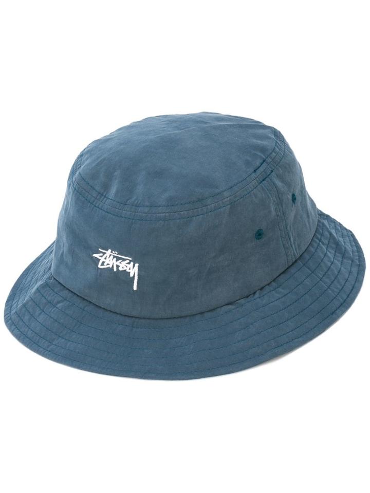 Stussy Logo Bucket Hat - Blue