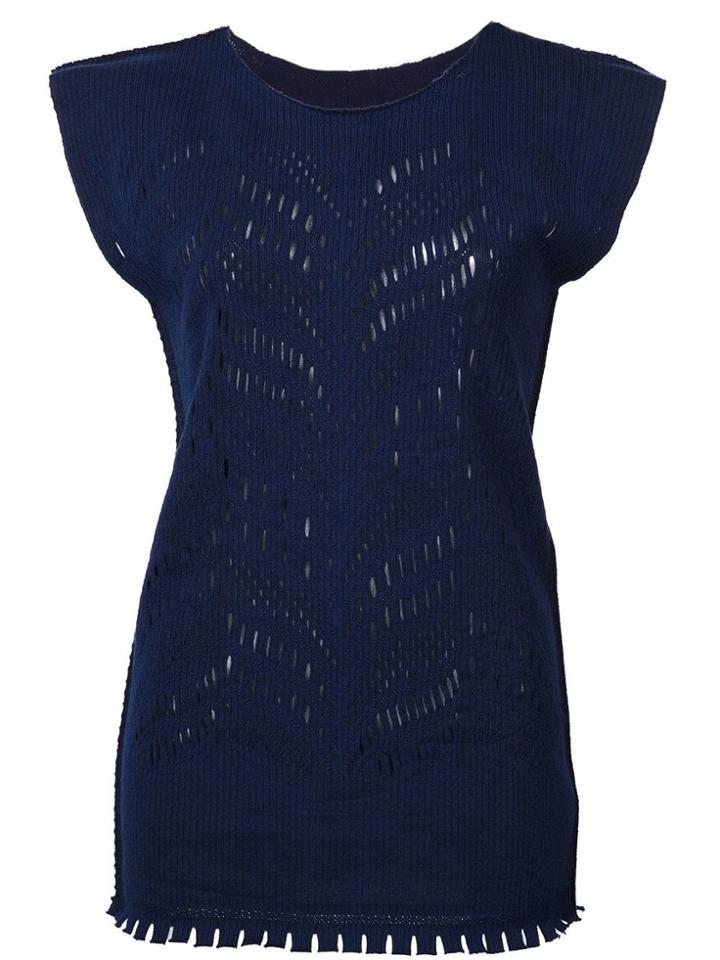 Issey Miyake Open Knit Tank - Blue