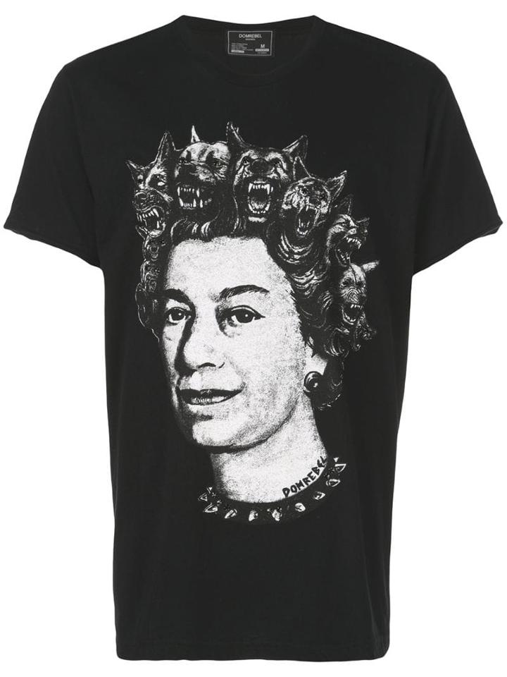 Domrebel Liz T-shirt With 25 Crystals - Black