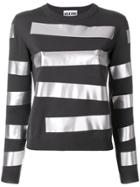 Moschino Contrast Striped Sweatshirt - Grey