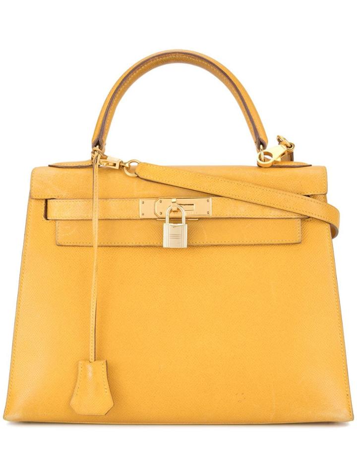 Hermès Vintage 28 Kelly Sellier Bag - Yellow