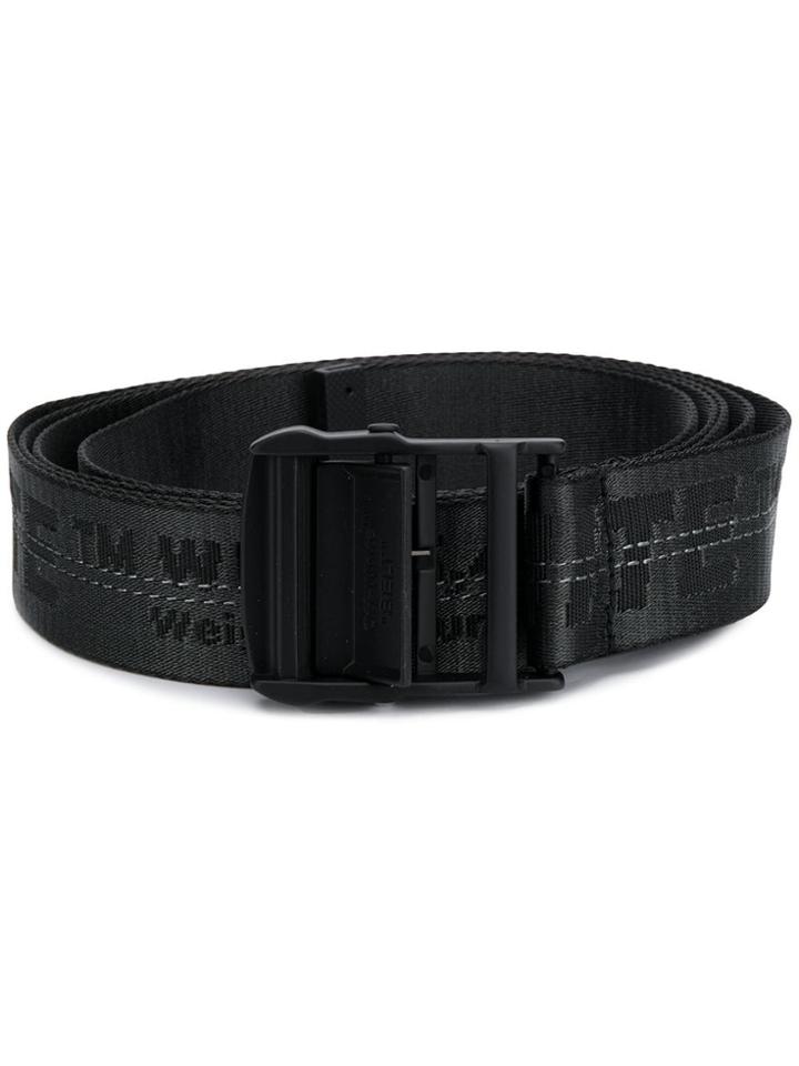 Off-white Logo Jacquard Belt - Black