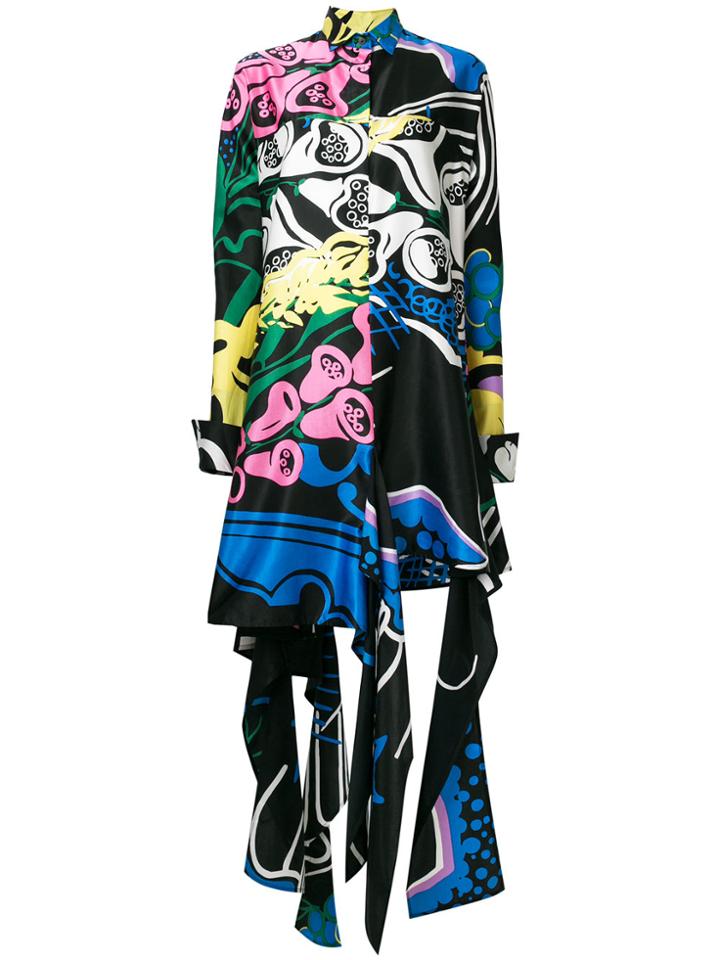 Jw Anderson Foxglove Print Ribbon Detail Dress - Multicolour