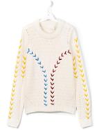 Une Fille Contrast Lace Jumper, Girl's, Size: 14 Yrs, Nude/neutrals