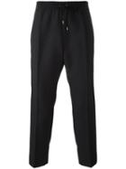 Gucci Drawstring Cropped Track Pants, Size: 48, Black, Wool/mohair