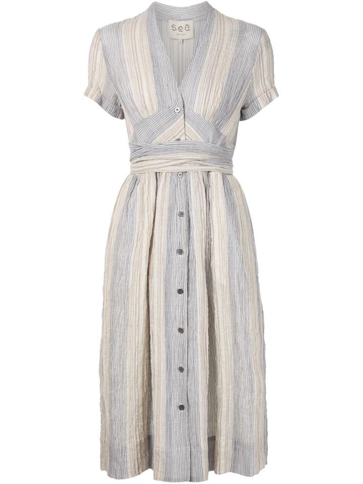 Sea Striped Shirt Dress