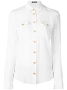 Balmain Pocket Front Blouse, Women's, Size: 36, White, Silk