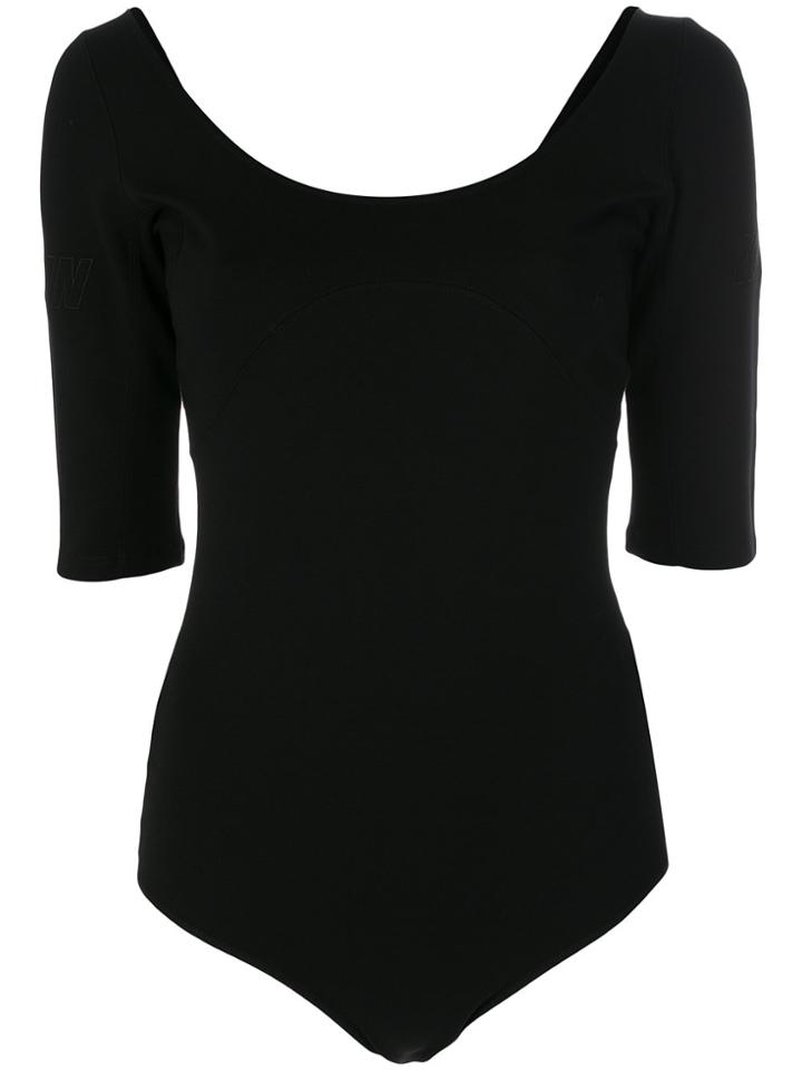 Ck Jeans Scoop Neck Bodysuit - Black