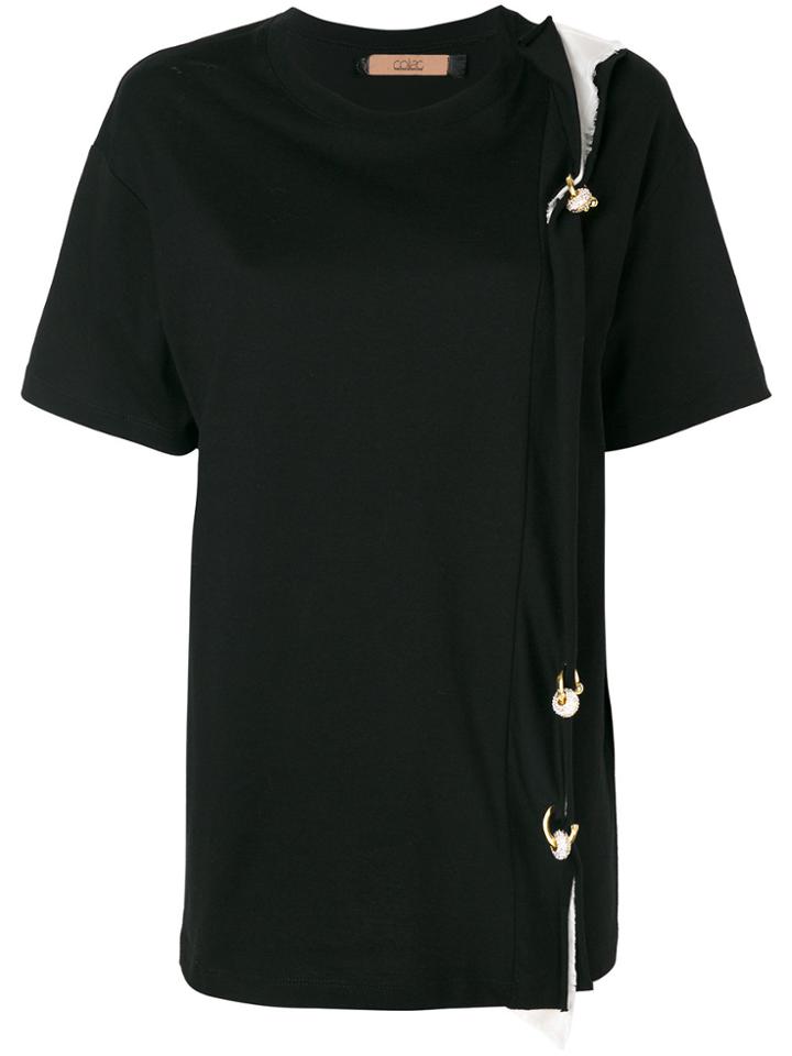 Coliac Gold Hardware Detail T-shirt - Black