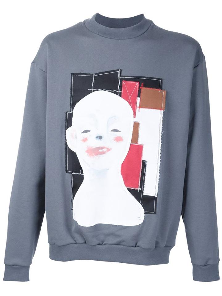 Icosae Graphic Applique Sweatshirt