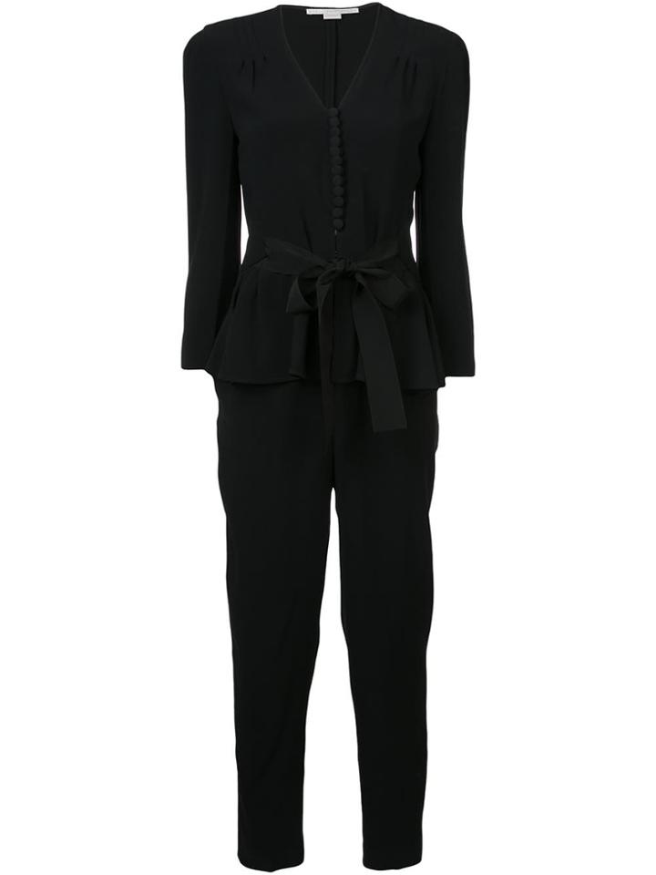 Stella Mccartney Peplum V-neck Jumpsuit - Black