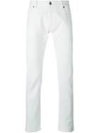 Z Zegna Slim-fit Jeans, Men's, Size: 35, White, Cotton/spandex/elastane
