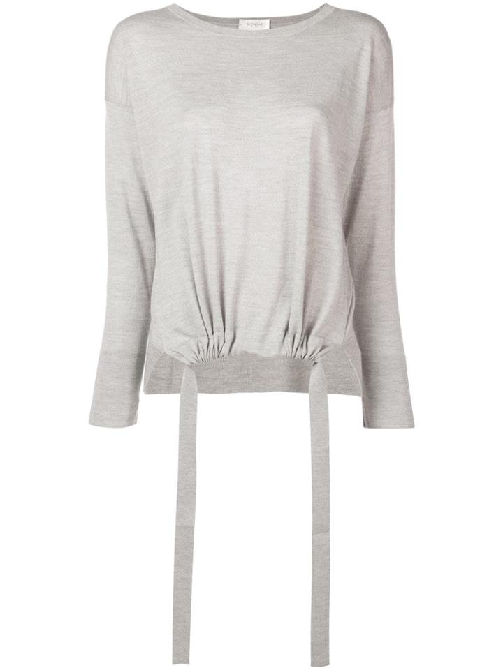 Zanone Elasticated Hem Jumper - Grey