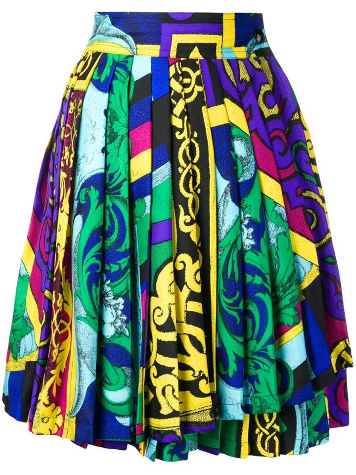 Versace Vintage 1990's Versace Skirt - Blue