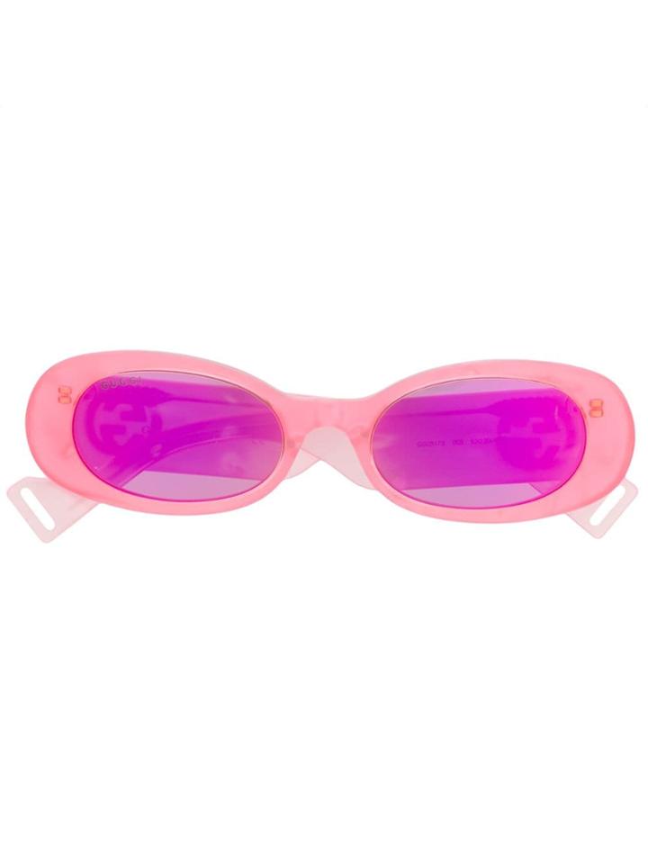 Gucci Eyewear Curved Sunglasses - Pink