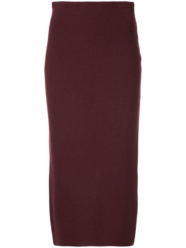 Des Prés Slim-fit Knitted Skirt - Red
