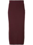 Des Prés Slim-fit Knitted Skirt - Red