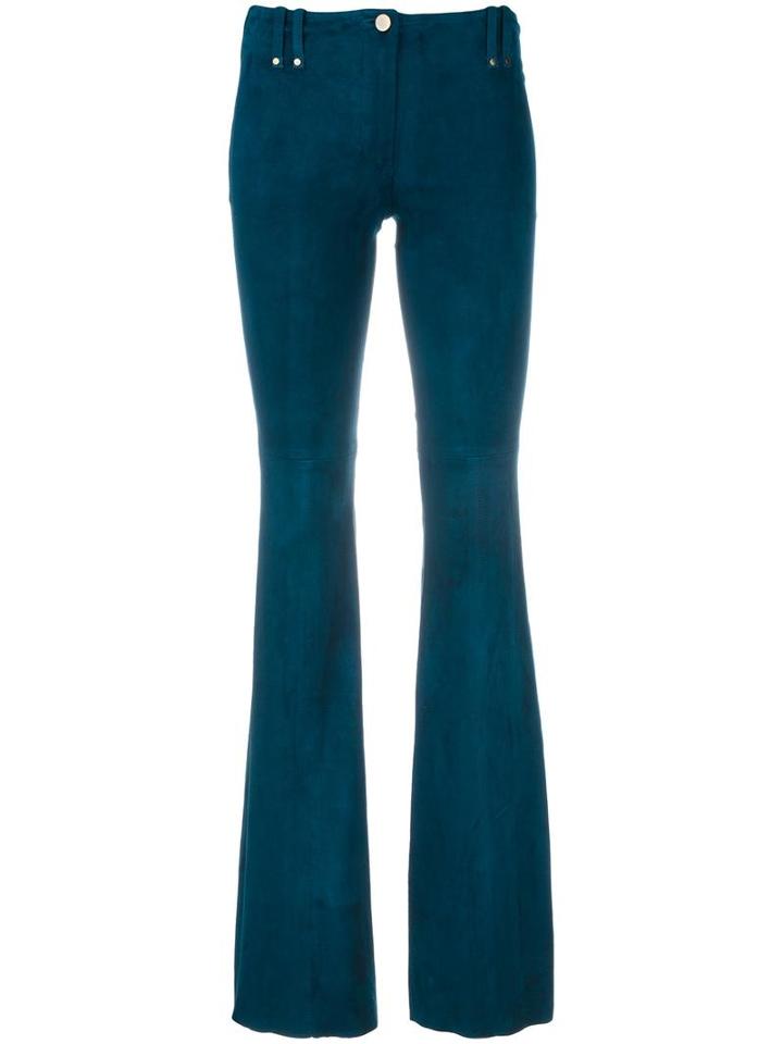 Plein Sud Palazzo Pants, Women's, Size: 40, Blue, Leather