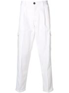 Pt01 Feather Charm Slim Fit Trousers - White