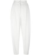 Dolce & Gabbana Tailored Trousers, Women's, Size: 40, White, Virgin Wool/polyamide/spandex/elastane