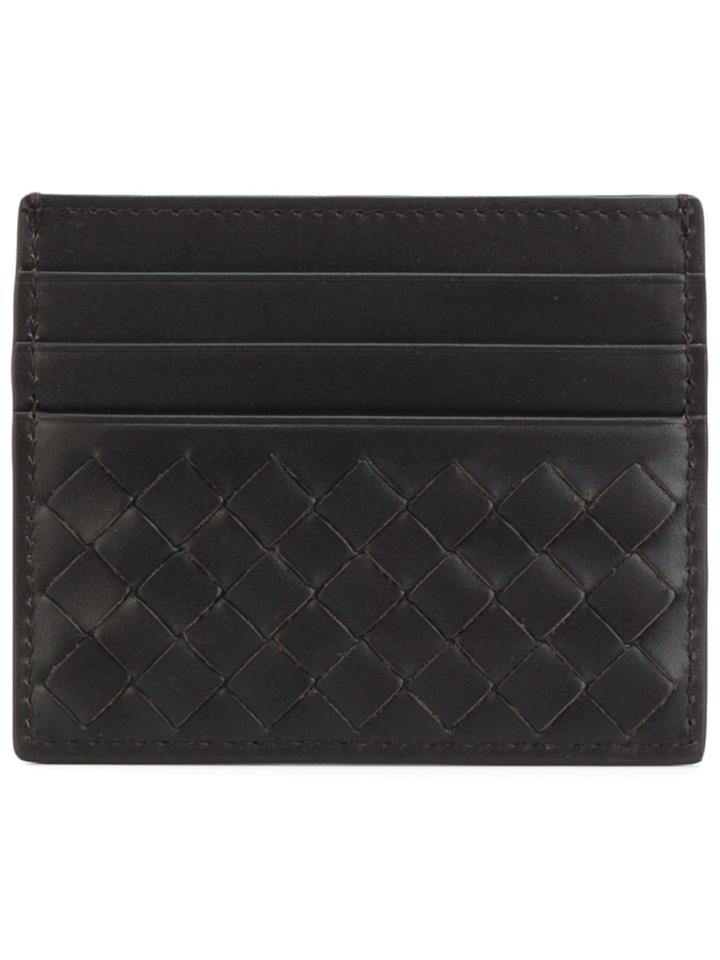 Bottega Veneta Espresso Intrecciato Card Case - Brown