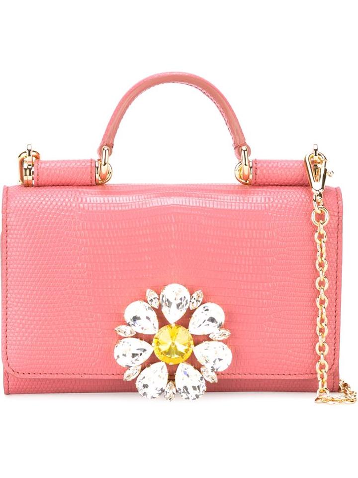 Dolce & Gabbana Mini 'von' Cross Body Bag, Women's, Pink/purple