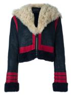 Cédric Charlier Shearling Panelled Jacket