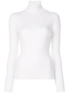 Courrèges Ribbed Roll-neck Jumper - White