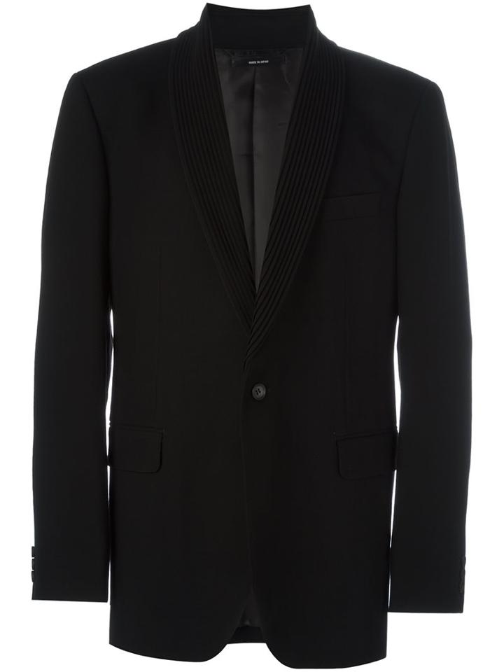 Issey Miyake Men Shawl Lapel Blazer, Size: 4, Black, Polyester/cupro/wool