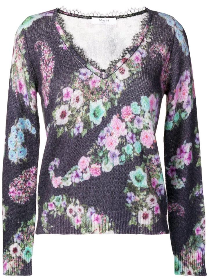Blugirl Floral Pattern Jumper - Black