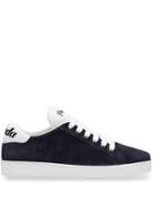 Prada Suede And Nappa Leather Sneakers - Blue