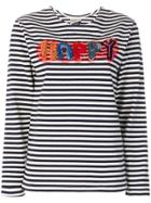 History Repeats Happy Striped Top - Blue