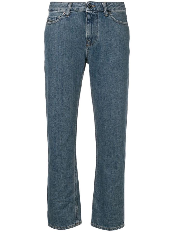 Diesel Black Gold Cropped Straight Leg Jeans - Blue