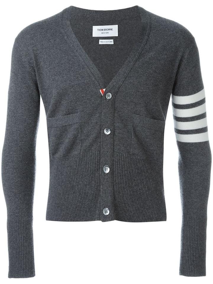 Thom Browne 4-bar Cashmere Cardigan - Grey