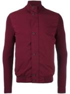 Z Zegna Stand Up Collar Contrast Jacket - Red