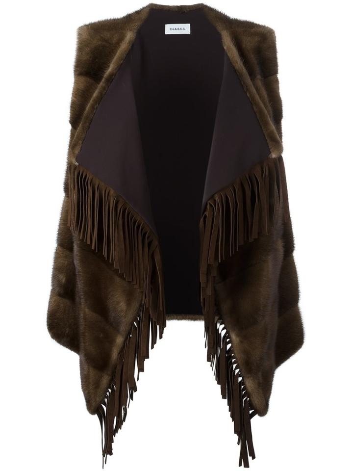 P.a.r.o.s.h. 'quantum' Jacket, Women's, Size: Small, Brown, Mink Fur/goat Suede/calf Suede/polyester