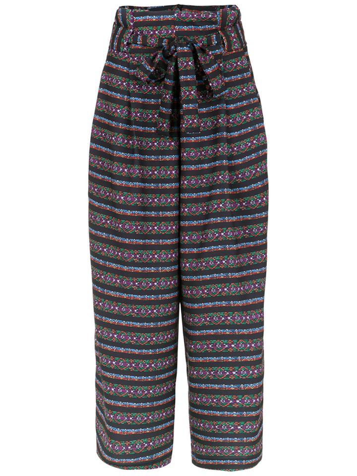 Olympiah Machu Picchu Cropped Trousers - Black