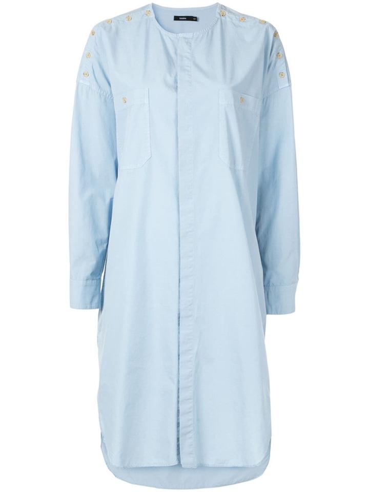 Bassike Shirt Dress - Blue