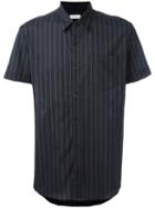 Dries Van Noten Striped Short-sleeve Shirt, Men's, Size: 50, Black, Cotton