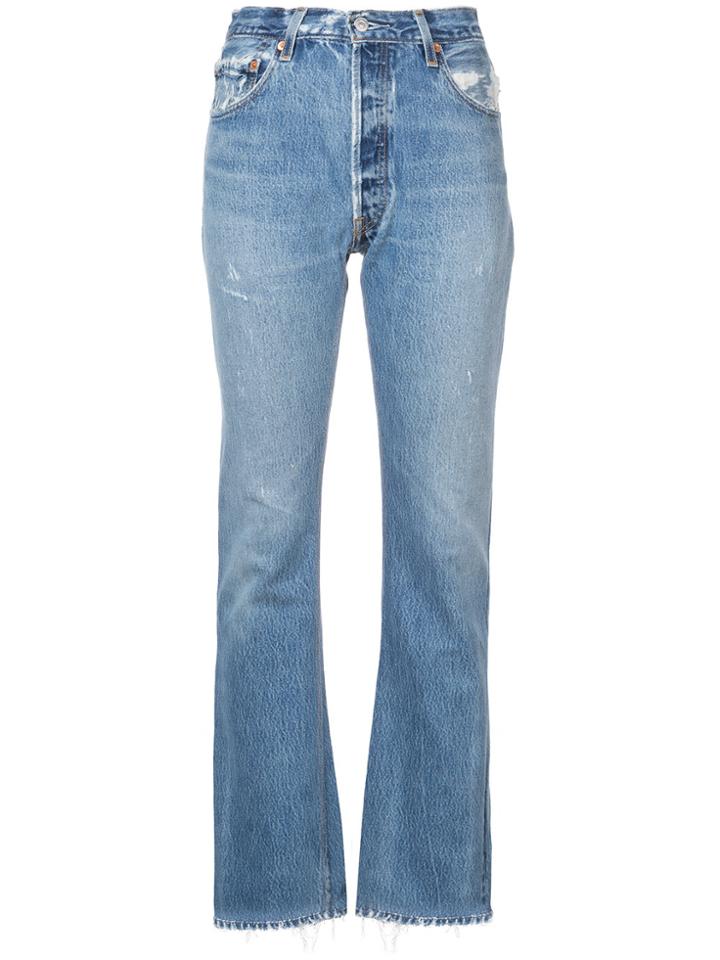 Re/done High-rise Bootcut Jeans - Blue