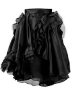 Ermanno Scervino Asymmetric Ruffled Skirt - Black