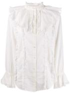 See By Chloé Frill-trim Fitted Blouse - Neutrals