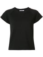 T By Alexander Wang Turn-up Shortsleeved T-shirt, Women's, Size: Small, Black, Cotton/polyester/modal