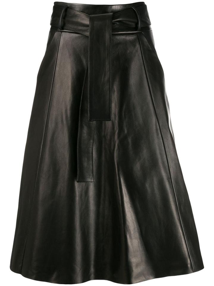 Drome Tie Waist Flared Skirt - Black
