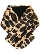 Sonia Rykiel Leopard Print Stole, Women's, Nude/neutrals, Goat Fur/wool