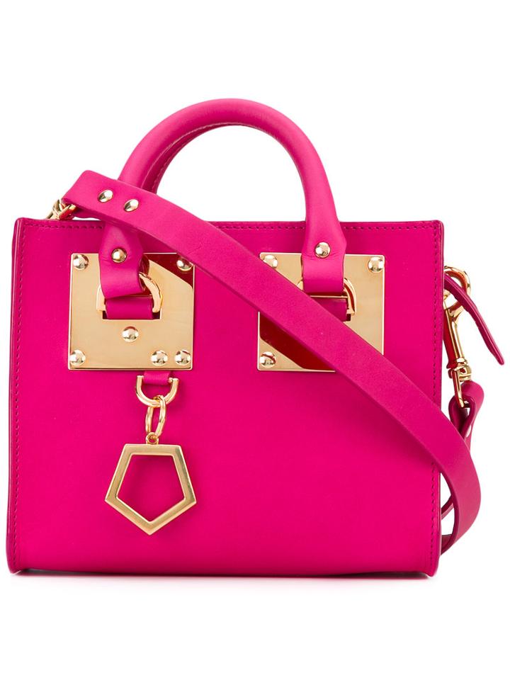Sophie Hulme - Mini 'albion' Bag - Women - Leather/metal - One Size, Pink/purple, Leather/metal