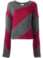 Au Jour Le Jour Elongated Sleeve Jumper, Women's, Size: 38, Red, Polyacrylic/polyamide/mohair